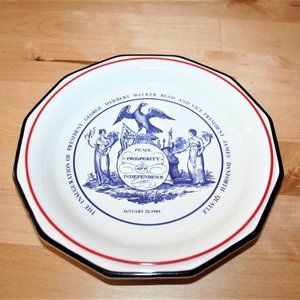 Reduced! INAUGURATION PLATE George Herbert Walker BUSH - 1989